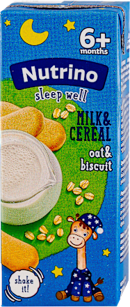sleep well MILK & CEREAL mlečna žitna kaša - ovas i keks, od 6+ meseci Nutrino