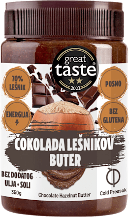 ČOKOLADA + LEŠNIKOV BUTER Cold Pressok