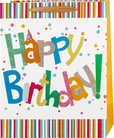Ukrasna poklon kesa Happy Birthaday - narandžasta Nexus