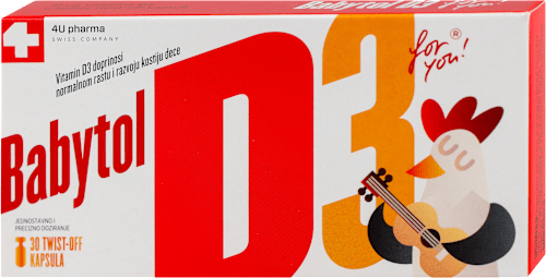 Vitamin D3, twist off kapsule 4U pharma