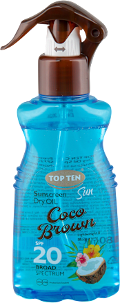 Sun Coco Brown suvo ulje za zaštitu od sunca, SPF 20, kokos TOP TEN