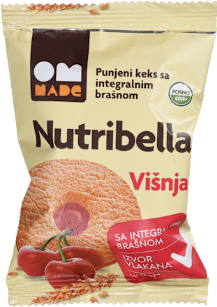 Piškoti iz polnozrnate pšenične moke z višnjo OM MADE