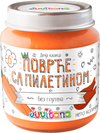 Dečija kašica - povrće sa piletinom, od 6. meseca  juvitana