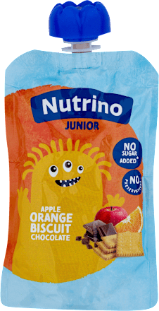 Voćni pire - jabuka, pomorandža, biskvit i čokolada, od 3. godine Nutrino