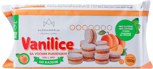 Bezglutenske vanilice sa voćnim punjenjem od kajsije Aleksandrija