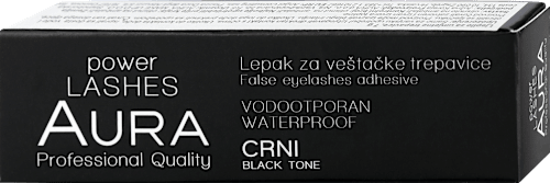 Power Lashes ljepilo za umjetne trepavice – crno AURA