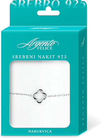Srebrna narukvica - detelina Argento FELICE