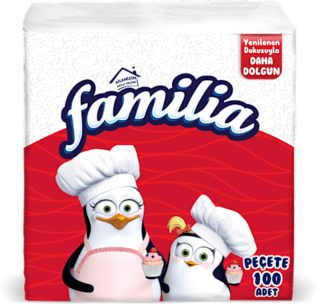 Бели еднопластови салфетки  familia