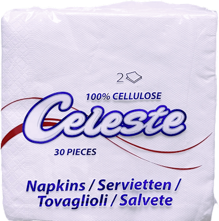 Ubrusi, 2-slojni, bijeli, 33 x 33 cm Celeste