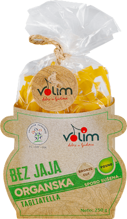 Organska testetina TAGLIATELLA  - bez jaja Volim dobro u ljudima