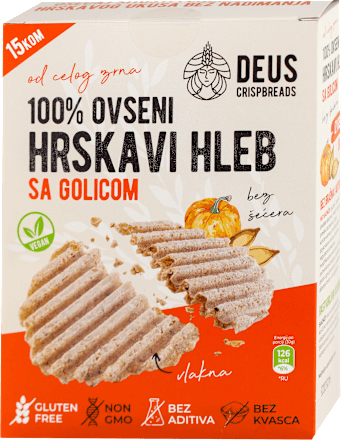 100% OVSENI HRSKAVI HLEB SA GOLICOM DEUS CRISPBREADS