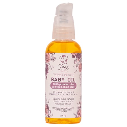 BABY OIL 100% prirodno ulje za negu bebine kože Free BABY