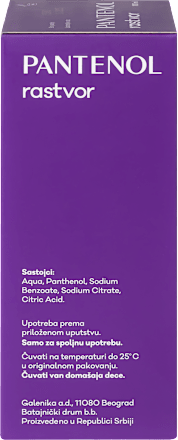 PANTENOL rastvor - Dekspantenol 5% Galenika