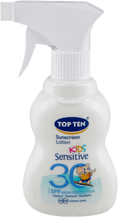 SENSITIVE- dečiji losion za zaštitu od sunca, u spreju, SPF 30  TOP TEN