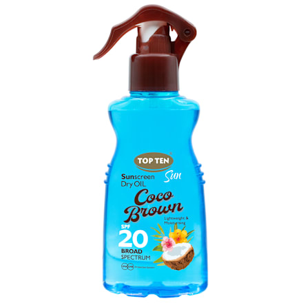 Sun Coco Brown suvo ulje za zaštitu od sunca, SPF 20, kokos TOP TEN