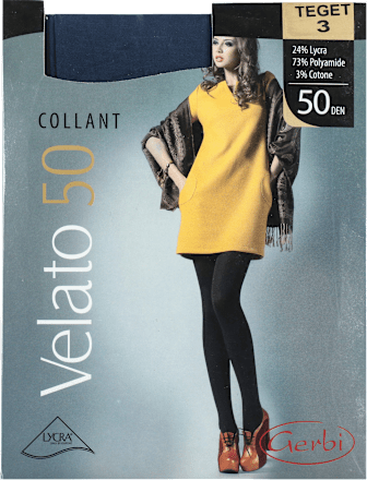 Velato hulahopke 50 DEN, teget boja, veličina 3 Gerbi