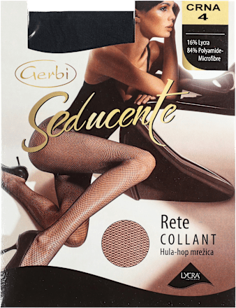 Rete COLLANT Seducente 20 DEN crne mrežaste hulahopke - veličina 4 Gerbi