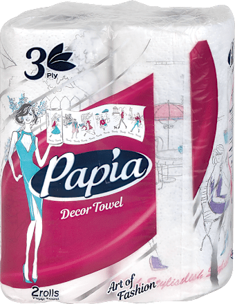 Кухненска ролка Decor Towel, 3- пластова Papia