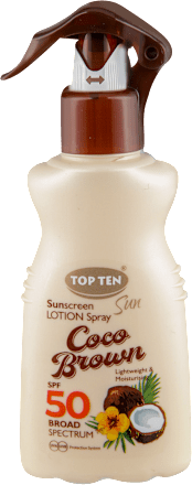 Sun Coco Brown losion za zaštitu od sunca, u spreju, SPF 50 TOP TEN