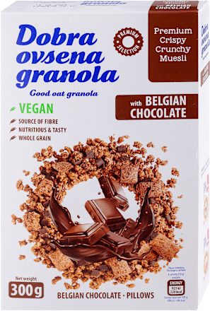 Granola sa belgijskom čokoladom Dobra ovsena kaša