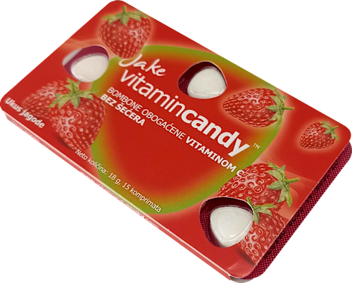 Vitaminske bombone s okusom jagode, 15 kom. Jake