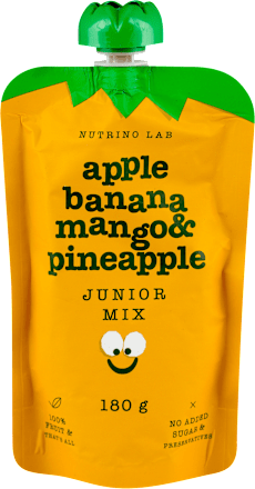 Sadna kaša Junior Mix z jabolkom, banano, mangom in ananasom Nutrino Lab
