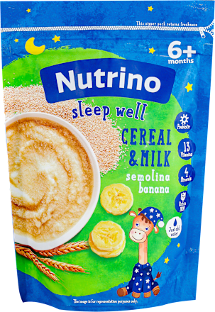 sleep well CEREAL & MILK žitno mlečna kaša sa bananom - od 6+ meseci Nutrino