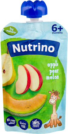 Voćni pire, jabuka, kruška i dinja, od 6. meseca Nutrino