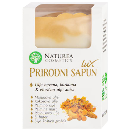 Lux PRIRODNI sapun, ulje nevena, kurkuma & eterično ulje anisa NATUREA COSMETICS