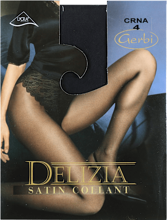 DELIZIA SATIN COLLANT 15 DEN crne hulahopke - veličina 4 Gerbi