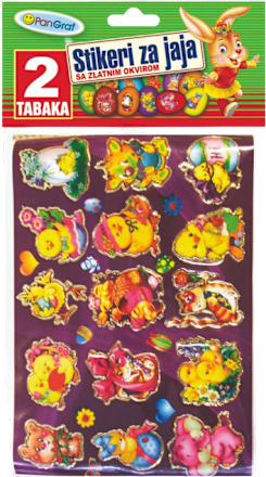 Stikeri za jaja sa zlatnim okvirom Dekoracije