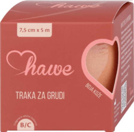 Traka za grudi 7,5 cm x 5 m, u boji kože hawe