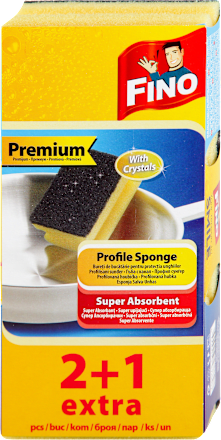Premium sunđeri za pranje sudova, 2+1  FINO