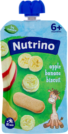 Voćna kaša - jabuke i banane sa keksom, od 6. meseci Nutrino