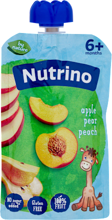 Kaša iz jabolk, hrušk in breskev by nature, od 6. meseca dalje Nutrino