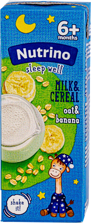 sleep well MILK & CEREAL mlečna žitna kaša - ovas i banana, od 6+ meseci Nutrino
