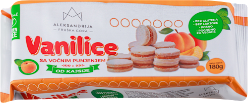 Bezglutenske vanilice sa voćnim punjenjem od kajsije Aleksandrija