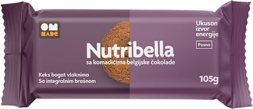 Nutribella keks Belgijska čokolada OM MADE