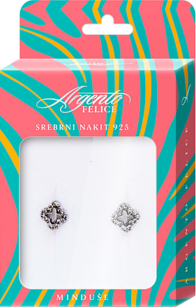 FELICE M1 srebrne minđuše - detelina  Argento FELICE