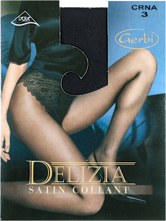 DELIZIA SATIN COLLANT 15 DEN crne hulahopke - veličina 3 Gerbi