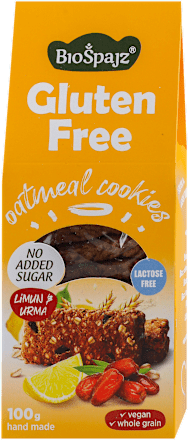 Gluten Free organski  ovseni keks - limun i urma BioŠpajz