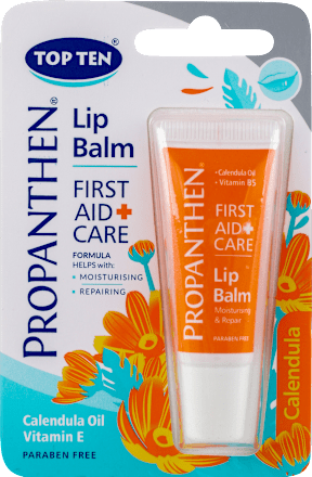 First Aid Care+ balzam za negu usana - Calendula Oil, vitamin E za negu usana TOP TEN