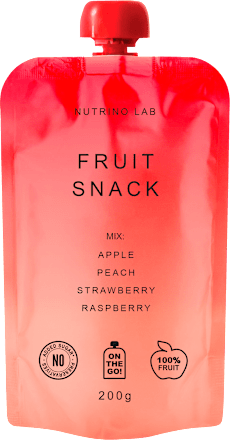 Voćni snack – jabuka, breskva, jagoda i malina  Nutrino Lab