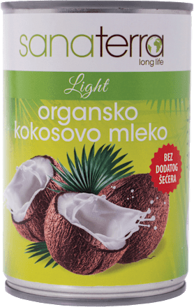 Light organsko kokosovo mleko sanaterra