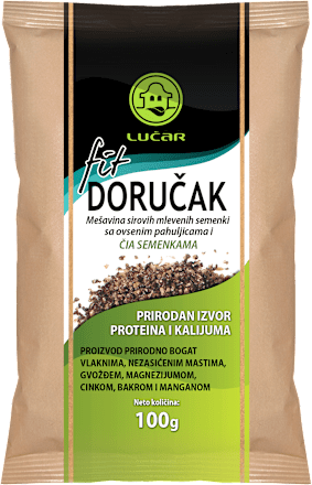 fit DORUČAK - mešavina sirovih mlevenih semenki sa ovsenim pahuljicama i čia semenkama LUČAR