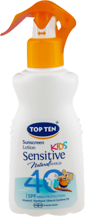 SENSITIVE dečiji losion za zaštitu od sunca u spreju, SPF 40  TOP TEN