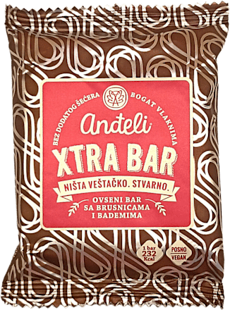 XTRA BAR ovseni bar - brusnica i badem anđeli