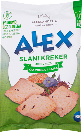 Bezglutenski slani kreker od prosa i lana-  Alex Aleksandrija