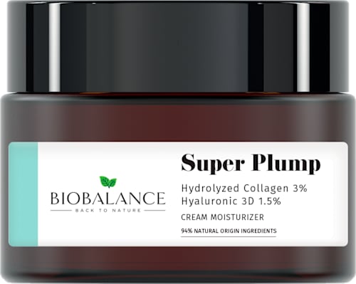 Arckrém Super Plump feltöltő hatással hialuronsavval és kollagénnel BIOBALANCE