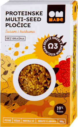 PROTEINSKE MULTI-SEED PLOČICE kurkuma OM MADE